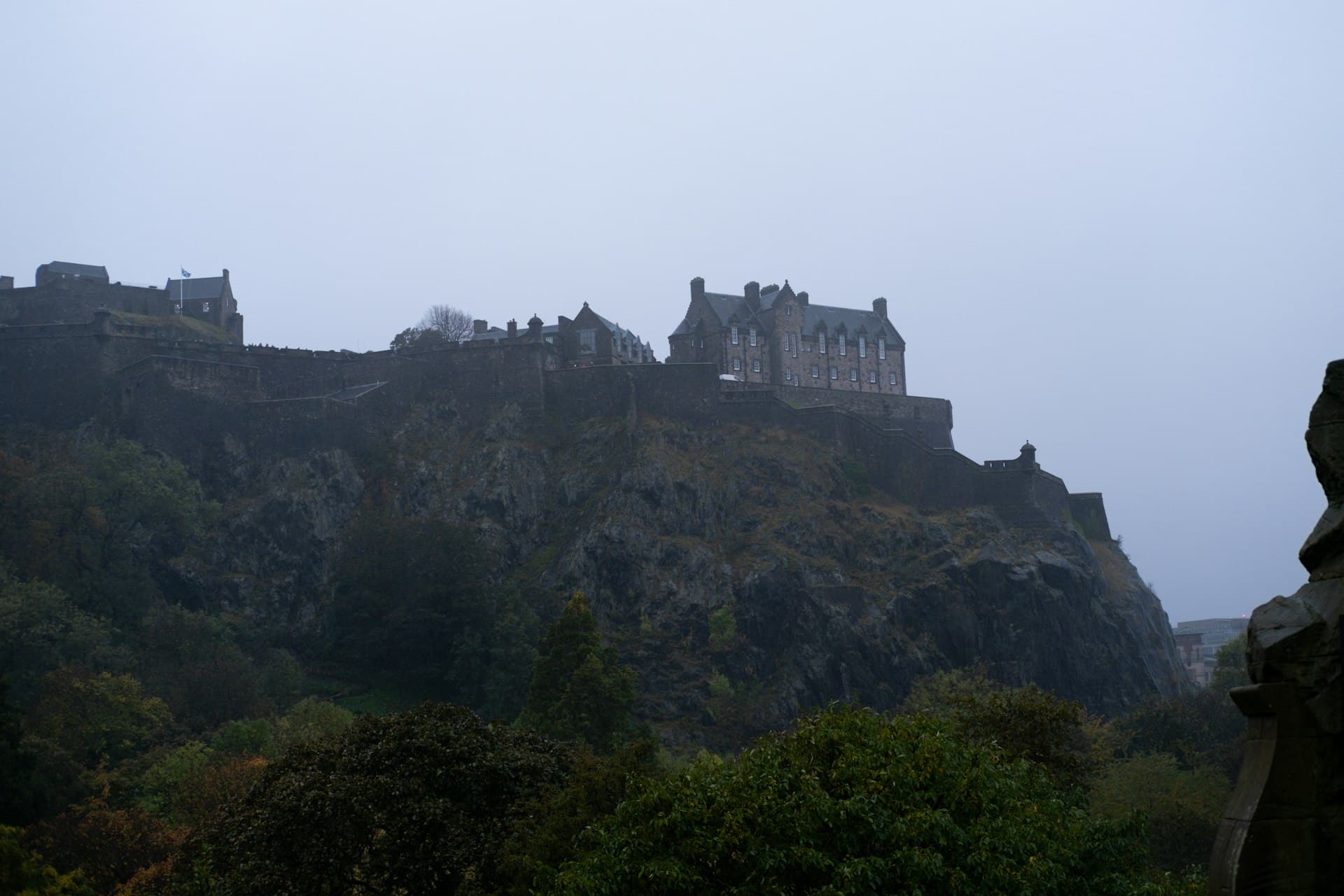 Edinburgh Castle in the mist